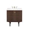 James Martin Vanities Amberly 30in Single Vanity, Mid-Century Walnut w/ 3 CM White Zeus Top 670-V30-WLT-3WZ - alternate 1